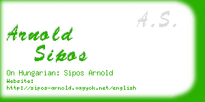 arnold sipos business card